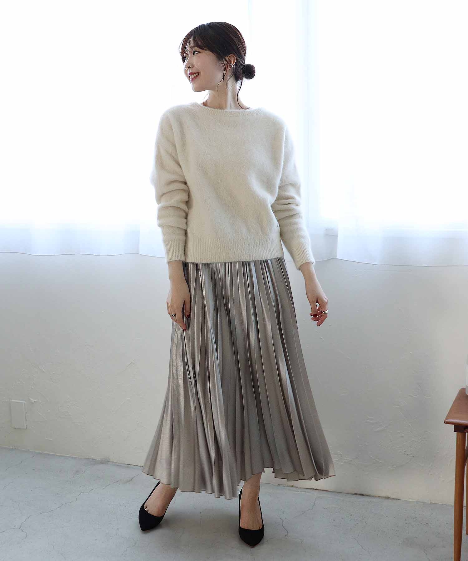 フォックスカシミヤ 前後2wayカーデニット